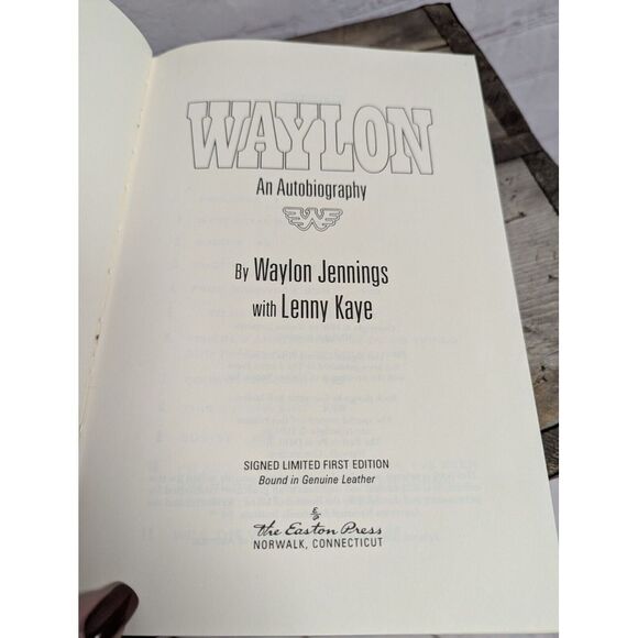 WAYLON Signed Limited First Edition Waylon Jennings 88/3,000 The Easton Press - Picture 7 of 8